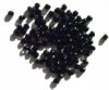100 4mm Faceted Opaque Black Firepolish Beads